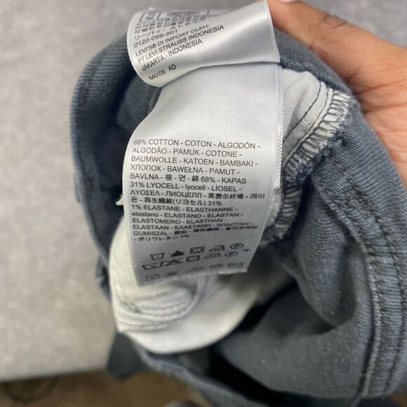 Levis Jeans Men 512 Slim Fit Tapered Leg Medium Wash Tag 30x30 Stained - Picture 8 of 11